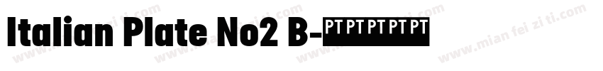 Italian Plate No2 B字体转换